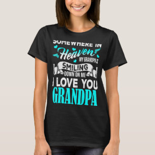 T-shirt Fier Mon Grand-Père Au Ciel Joyeux Père Jour Fier