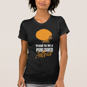 T-shirt FIER NOIR PUBLIÉ AUTEUR Afro Queen