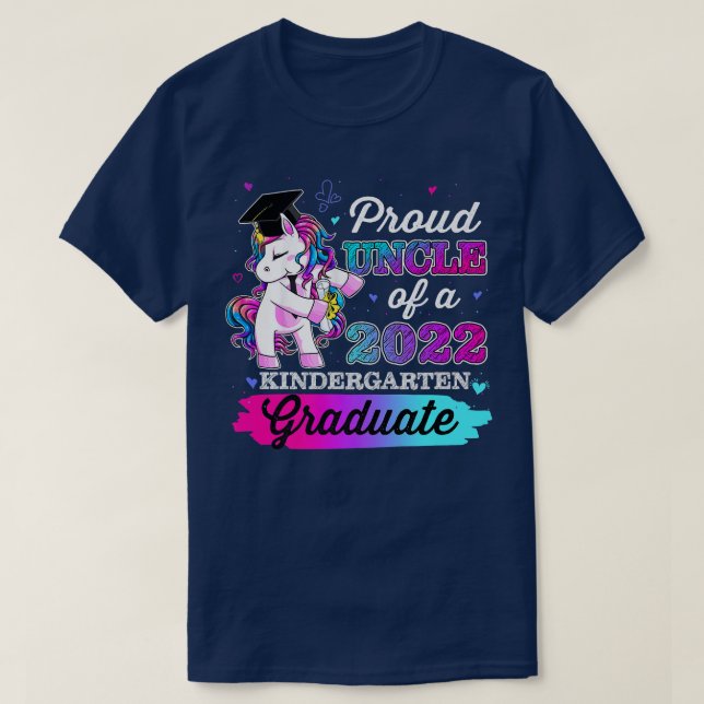 T-shirt Fier Oncle De 2022 De La Maternelle Diplômée Unico (Design devant)