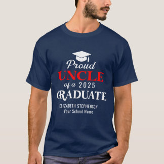 T-shirt Fier oncle de la famille coordonnée du diplômé