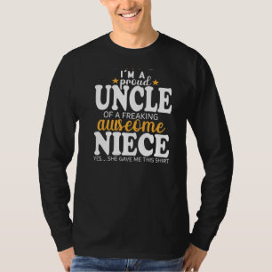 T-shirt Fier Oncle De La Nièce Awesome Pour Oncle De La Ni