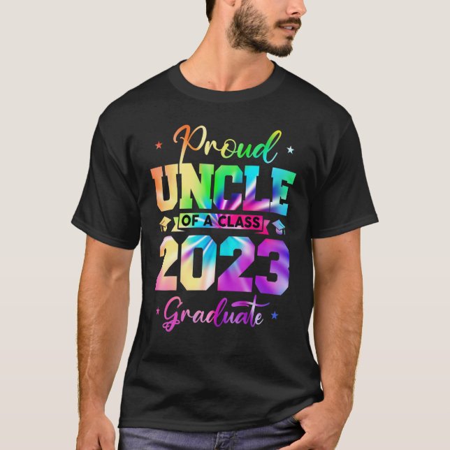 T-shirt Fier oncle d'un 2023 Graduate Senior 23 Family Ti (Devant)