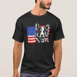 T-shirt Fier orgueilleux Corgi drapeau américain chien pat
