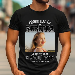 T-shirt Fier Papa Classe de 2025 Graduate Parent Custom