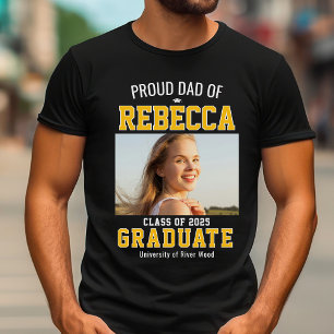 T-shirt Fier Papa Classe de 2025 Graduate Parent Custom