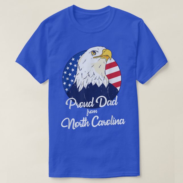 T-shirt Fier papa de Caroline du Nord Joyeux anniversaire  (Design devant)