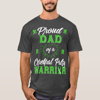 T-shirt fier papa de Cérébral palsy guerrier