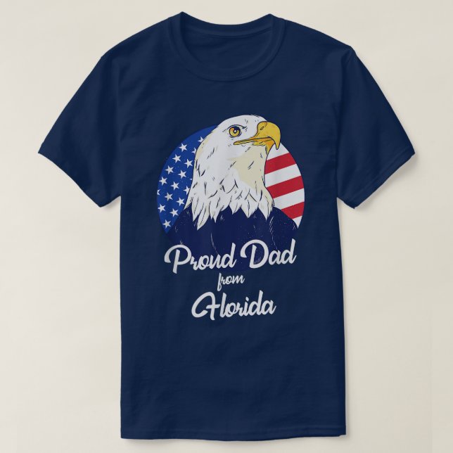 T-shirt Fier Papa De Floride Bonne Fête des pères (Design devant)