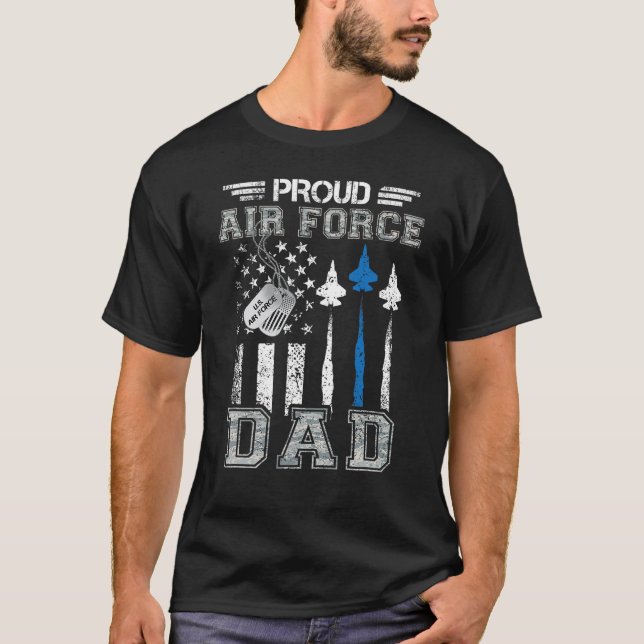 T-shirt Fier papa de la Force aérienne (Devant)