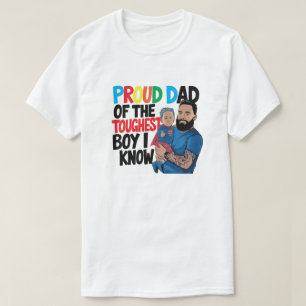 T-shirt Fier papa du garçon le plus dur que je connais Che