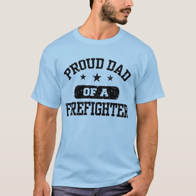 T-shirt Fier papa d'un pompier (Devant)