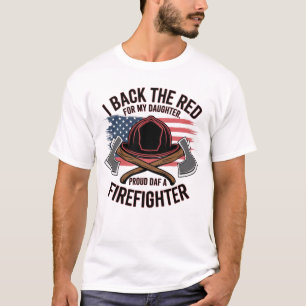 T-shirt Fier papa d'un pompier