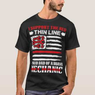 T-shirt Fier Papa D'Une Brave Chemise Mécanique T