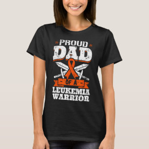 T-shirt Fier Papa D'Une Leucémie Guerrier Daddy Awareness