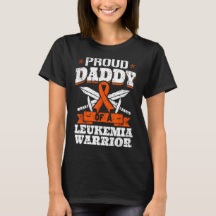 T-shirt Fier Papa D'Une Leucémie Guerrier Papa Sensibilisa