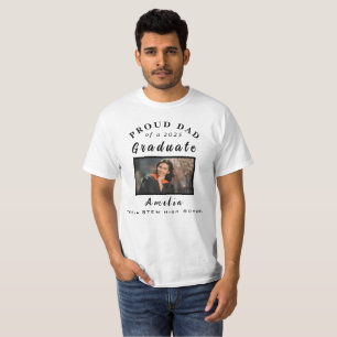 T-shirt Fier Papa Graduation 2025 Cadeau photo personnalis