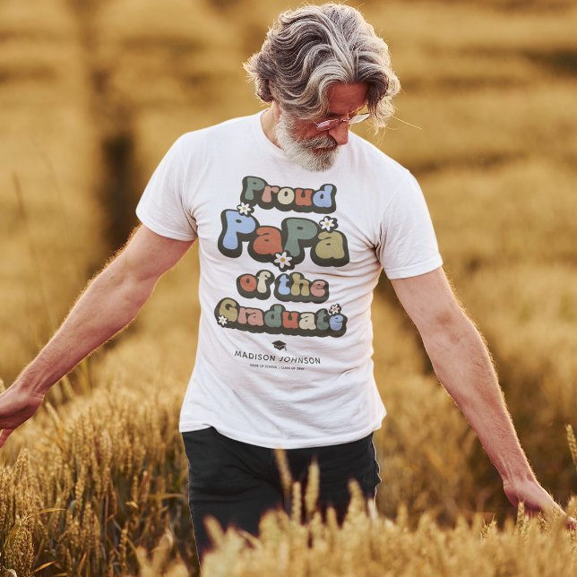 T-shirt Fier Papa Super du Diplômé (Créateur téléchargé)