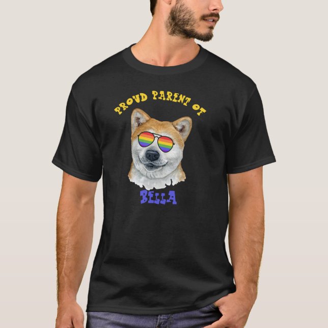T-shirt Fier parent d'Akita Inu Fawn LGBTQ (Devant)