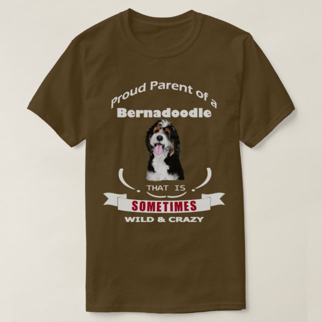 T-shirt Fier parent d'un chien bernadoodé (Design devant)