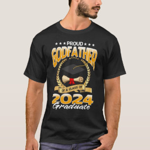 T-shirt Fier Parrain D'Une Classe De 2024 Graduate Gradua