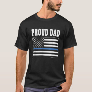 T-shirt Fier père de l'officier de police application de l