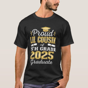 T-shirt Fier Petit cousin de 5e année Graduate 2025 Fam