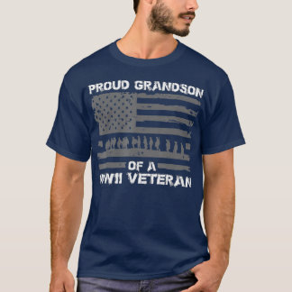 T-shirt Fier petit-fils d'un vétéran 2ÈME GUERRE MONDIALE