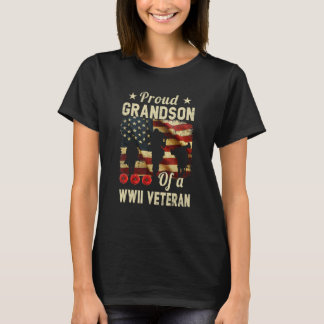 T-shirt Fier Petit-Fils D'Un Vétérinaire 2ème guerre mondi
