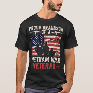 T-shirt Fier Petit-Fils D'Un Vétérinaire Du Vietnam| Fier 
