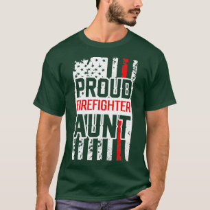T-shirt Fier pompier Tante pour le soutien de la nièce ou