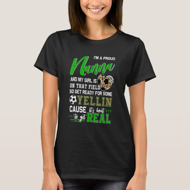 T-shirt Fier Soccer Nanna Soccer Famille Matching (Devant)