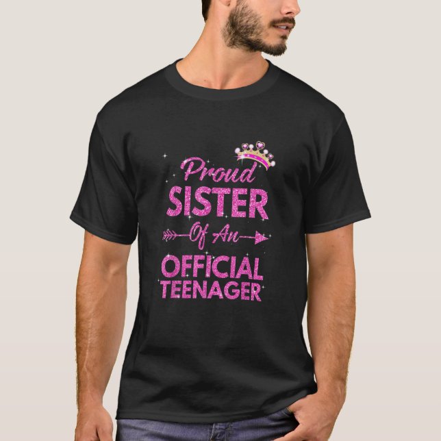 T-shirt Fier Soeur Adolescent Officiel 13e anniversaire 13 (Devant)