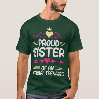 T-shirt Fier Soeur D'Un Adolescent Officiel 13e T annivers
