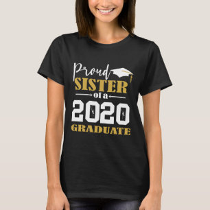 T-shirt Fier Soeur d'un blanc diplômé de 2020