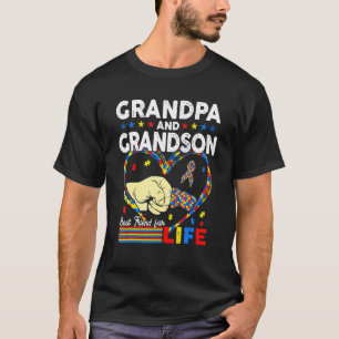 T-shirt Fier soutien Autisme Grand-père et petit-fils Auti