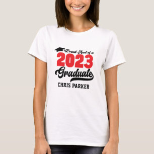 T-shirt Fier Tante d'un Script Red Bold 2023 Graduate