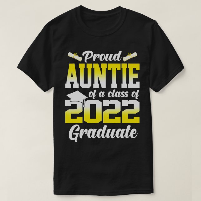 T-shirt Fier Tante D'Une Classe De 2022 Cool Diplômé (Design devant)