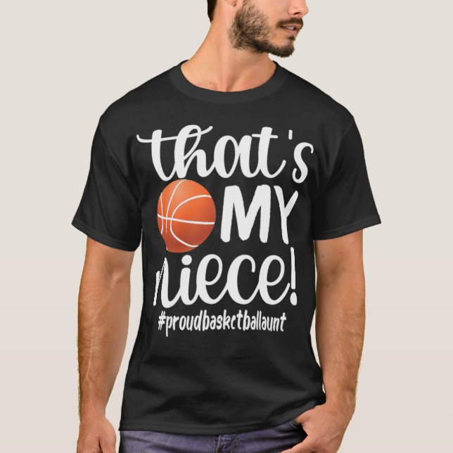 T-shirt Fier Tante Tante De Basket Cadeaux Tante Joueuse D (Devant)