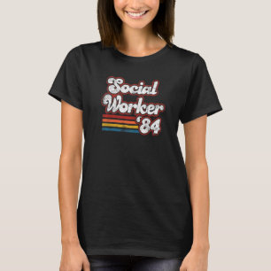 T-shirt Fier travailleur social depuis 1984 37e anniversai