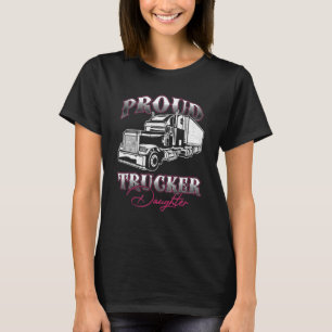 T-shirt Fier Trucker Fille Chauffeur Camion Enfant Fils