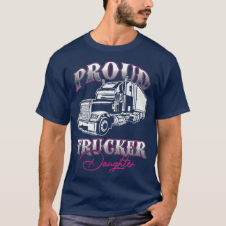 T-shirt Fier Trucker Fille Chauffeur de camion Enfant enfa