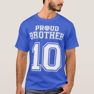 T-shirt Fier Volleyball Brother Numéro 10 Personnel