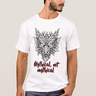 T-shirt Fierce Dragon Head Line Art