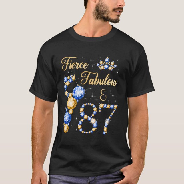 T-shirt Fierce Fabuleux 87 Ans 87E Danseur Ballerina (Devant)