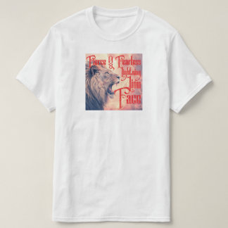 T-shirt Fierce & Fearless Lightning Lion Face Tee