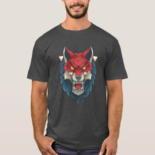 T-shirt Fierce Wolf Face