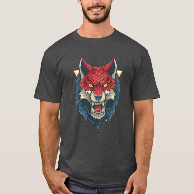 T-shirt Fierce Wolf Face (Devant)