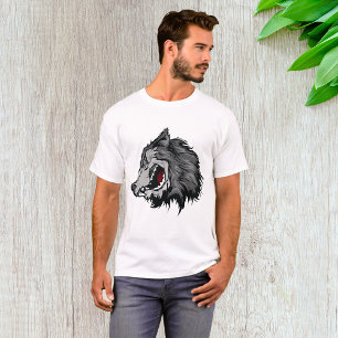T-shirt Fierce Wolf Head Bold Wild Animal