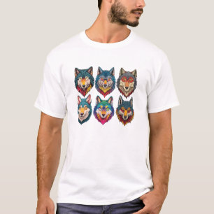 T-shirt Fierce Wolf Spirit Graphisme