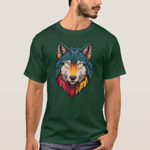 T-shirt Fierce Wolf Spirit Graphisme